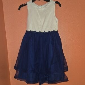 Rare Editions Navy and White Formal Kids Dress